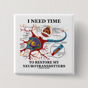 I Need Time To Restore My Neurotransmitters Pinback Button