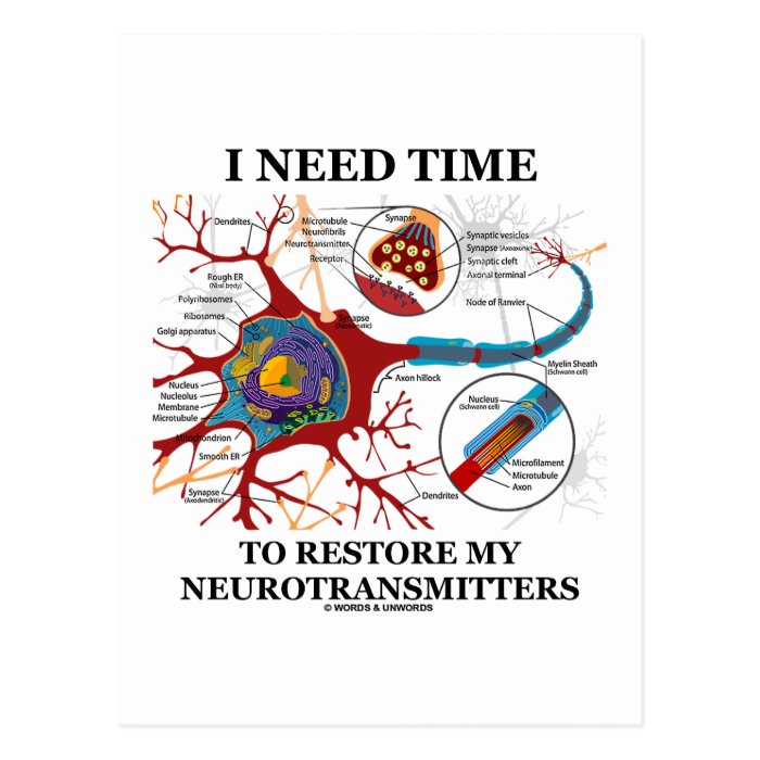 I Need Time To Restore My Neurotransmitters Postcard