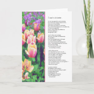I Need To Do Better...Relationships Letterpress Thank You Card