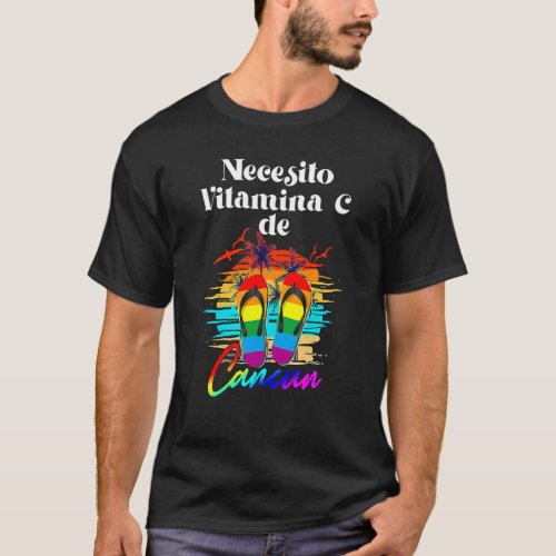 I Need Vitamin C Cancun Mexico Vacation Beach Matc T_Shirt