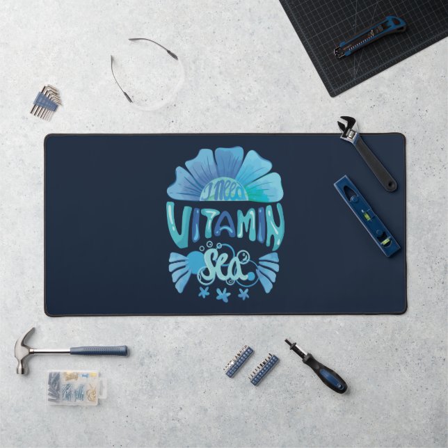 I Need Vitamin Sea: Ocean's Call Desk Mat (Workstation)
