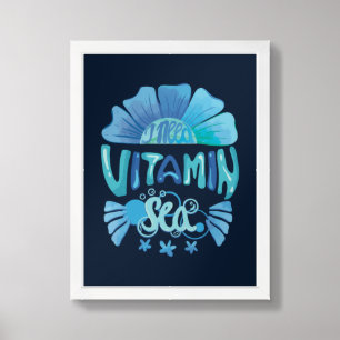 I Need Vitamin Sea: Ocean's Call Framed Art