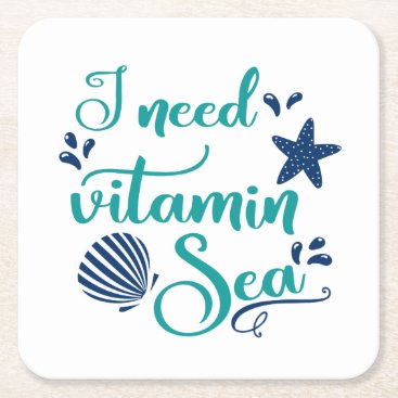 i need vitamin sea square paper coaster