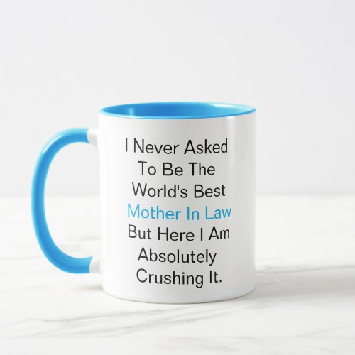 I never asked to be the world best Mother in law Mug