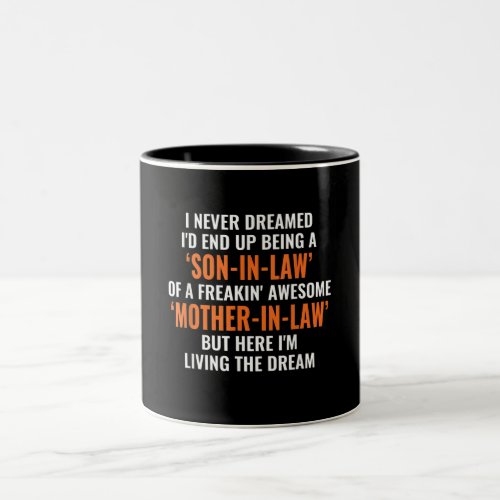 I Never Dreamed Id End Up Being A Son In Law Gift Two_Tone Coffee Mug