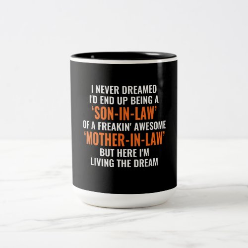 I Never Dreamed Id End Up Being A Son In Law Gift Two_Tone Coffee Mug