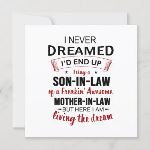I Never Dreamed I'd End Up Being A Son-In-Law Invitation