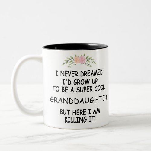 I Never Dreamed Id Grow Up To Be A Granddaughter Two_Tone Coffee Mug