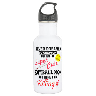 I Never Dreamed Softball Stainless Steel Water Bottle