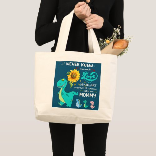 I Never Knew How Much Love My Heart Called Me Large Tote Bag