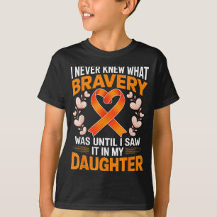 I Never Knew What Bravery Was Leukemia Awareness S T-Shirt