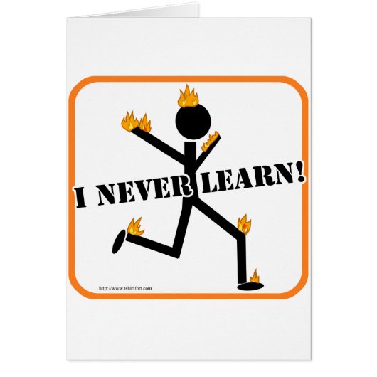I never learn! cards (Front)