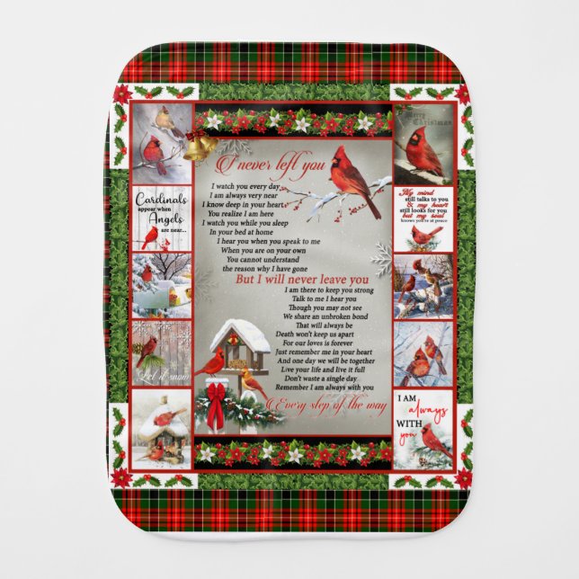I Never Left You, Christmas Cardinal Quilt Blanket (Front)