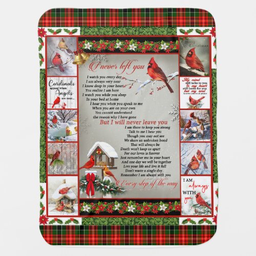 I Never Left You Christmas Cardinal Quilt Blanket