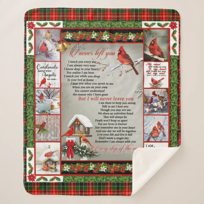 Sherpa Fleece Blanket Gift for Grandmother with Cardinals Sherpa Fleece Blanket Gift for Grandmother with Cardinals