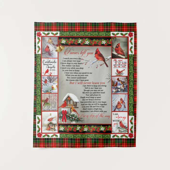 i never left you cardinal quilt