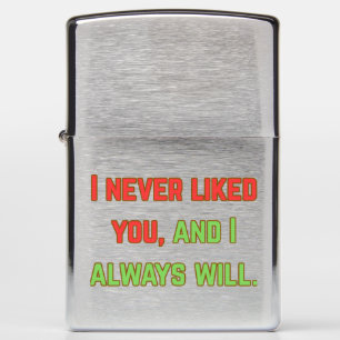 I never liked you zippo lighter