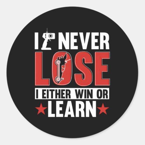 I Never Lose I Either Win Or Learn Rc Car Remote C Classic Round Sticker