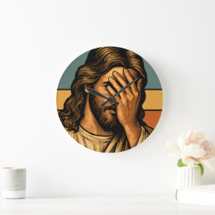 I Never Said That Jesus Meme Funny Christian Large Clock