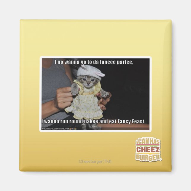 I no wanna go to da fancee partee magnet (Front)