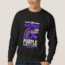 I November We Wear Purple Crohn's & Colitis Awaren Sweatshirt