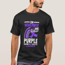 I November We Wear Purple Crohn's & Colitis Awaren T-Shirt