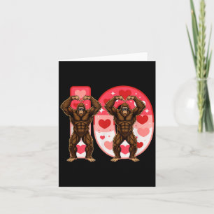 I-o Couples Matching Funny Bigfoot In Midwestern V Card