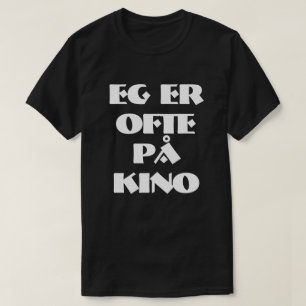 I often go to the cinema in Norwegian black T-Shirt