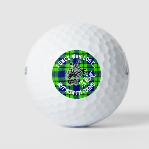 I Once Was Lost But Now Im Found Funny Gift Golf Balls