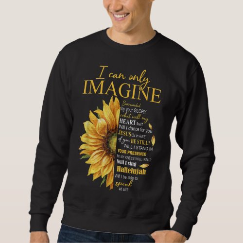 I Only Can Imagine Faith Christian Catholic Jesus  Sweatshirt