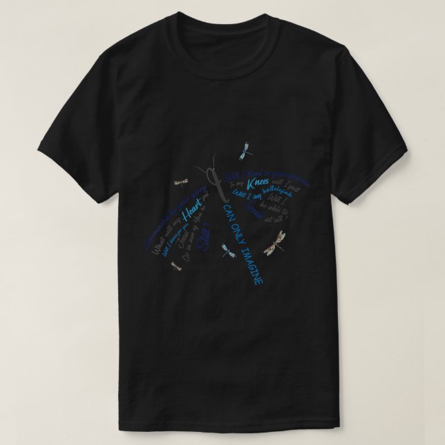 I Only Can Imagine Jesus Flower Butterfly Faith Ch T-Shirt (Design Front)