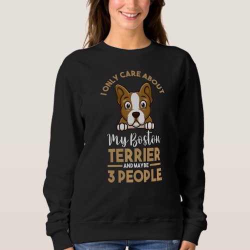 I Only Care About My Boston Terrier Sweatshirt