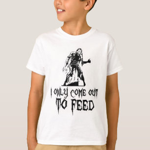 I Only Come Out To Feed Retro Zombie T-Shirt