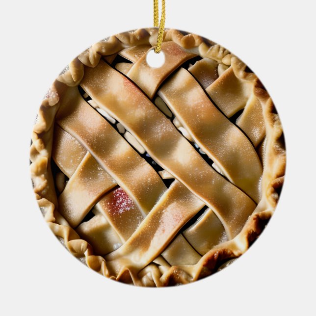 I Only Have Pies for You | Funny Apple Pie Pun Ceramic Ornament (Front)