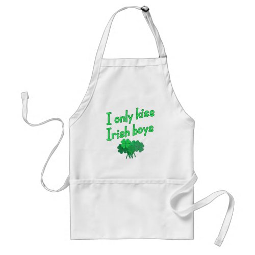 I Only Kiss Irish Boys Adult Apron