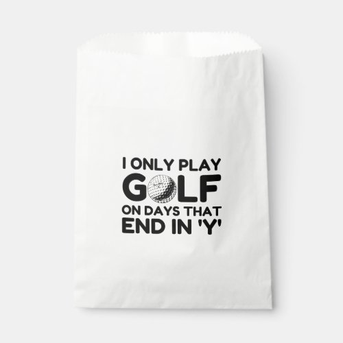 I Only Play Golf Favor Bag