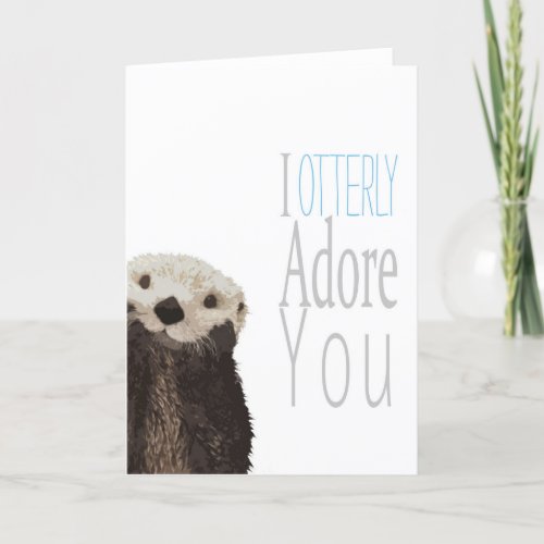 I otterly adore you holiday card