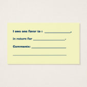 I Owe You A Favor (Back)