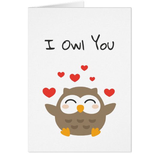 I Owl You Illustration Cards (Front)