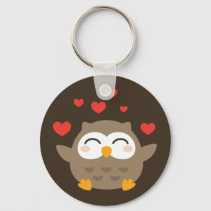 I Owl You Illustration Keychain