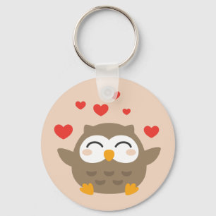 I Owl You Illustration Keychain