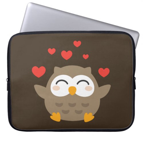 I Owl You Illustration Laptop Sleeve