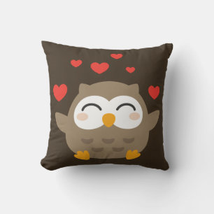 I Owl You Illustration Throw Pillow