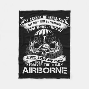 I Own-it Forever The Title Airborne Army Ranger Ve Fleece Blanket