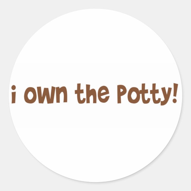 I own the potty classic round sticker (Front)