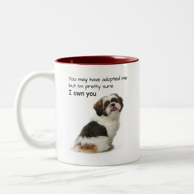 I Own You Shih Tzu Two-Tone Coffee Mug (Left)