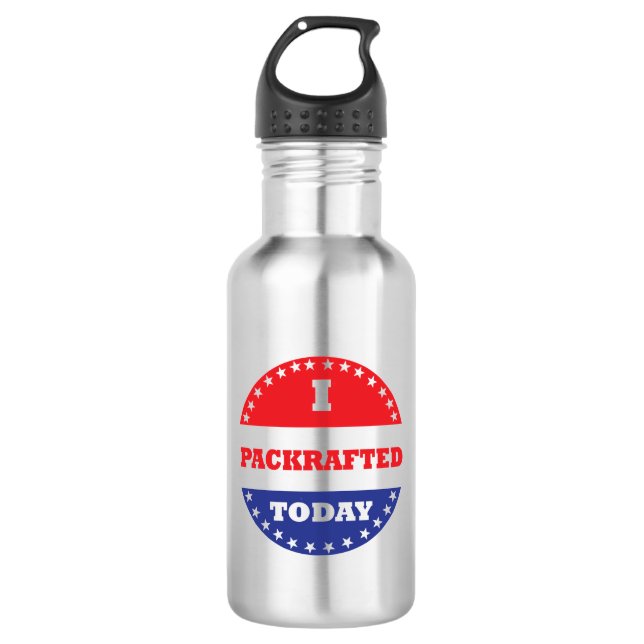I Packrafted Today Stainless Steel Water Bottle (Front)