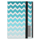 i Pad  Blue Ombre Chevron Custom Name