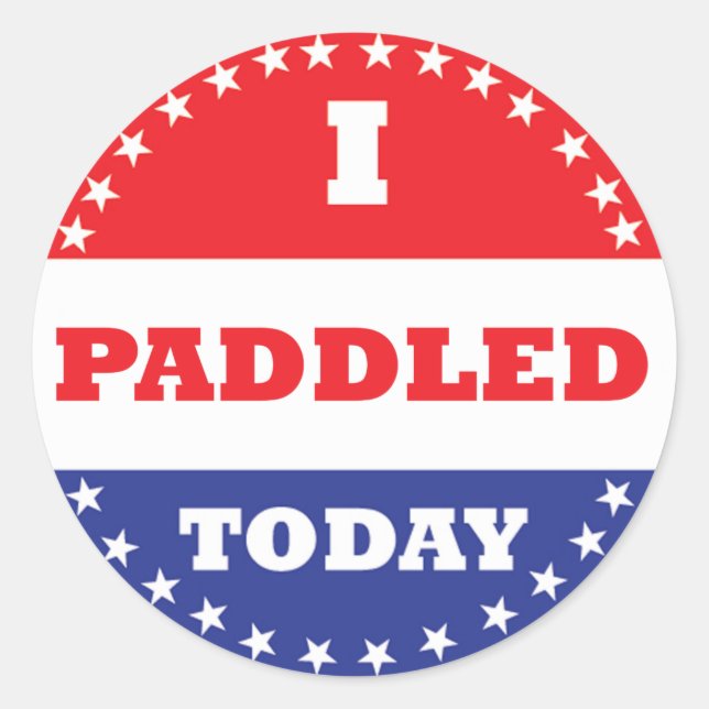 I Paddled Today Classic Round Sticker (Front)