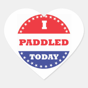 I Paddled Today Heart Sticker